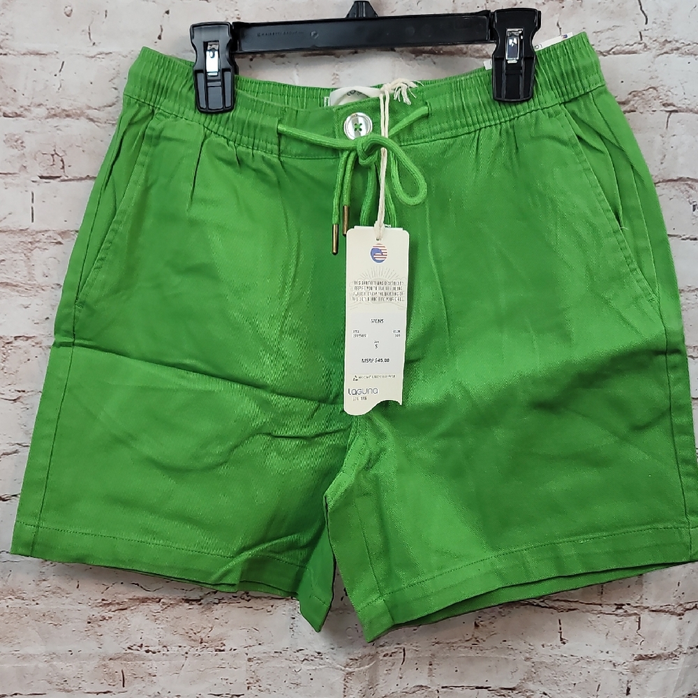 Laguna Green Men's Twill Shorts Small New Nwt